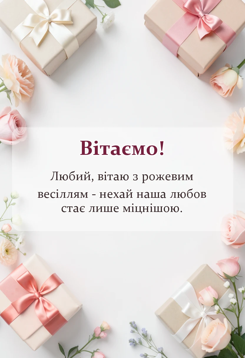вітальна листівка - картинки чоловікові з 10 роками весілля