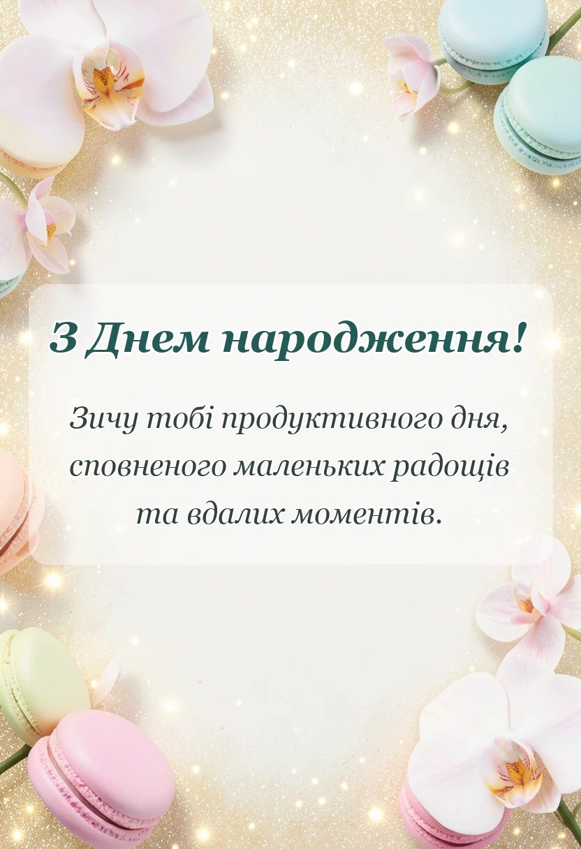 листівка з побажанням - побажання гарного дня своїми словами