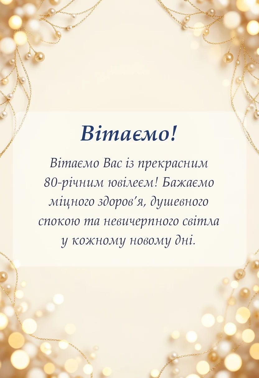 святкова картинка: привітання з 80-річчям жінці
