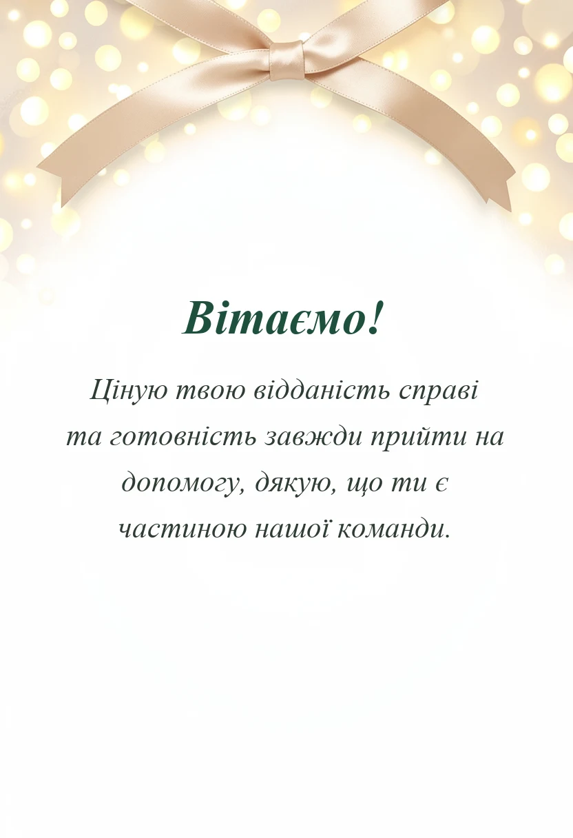 вітальна листівка - слова подяки колегам