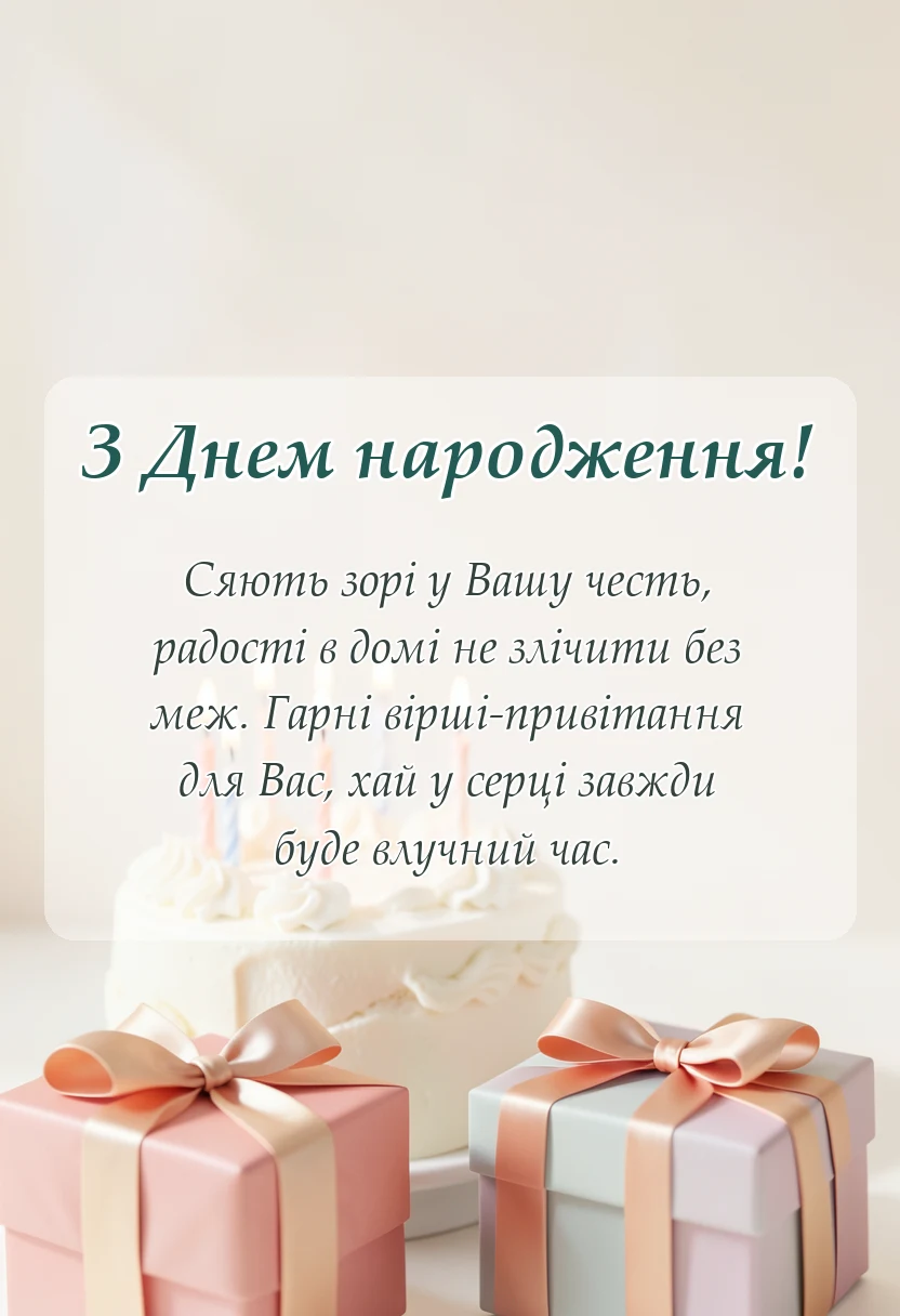 листівка з побажанням - гарне вітання у віршах