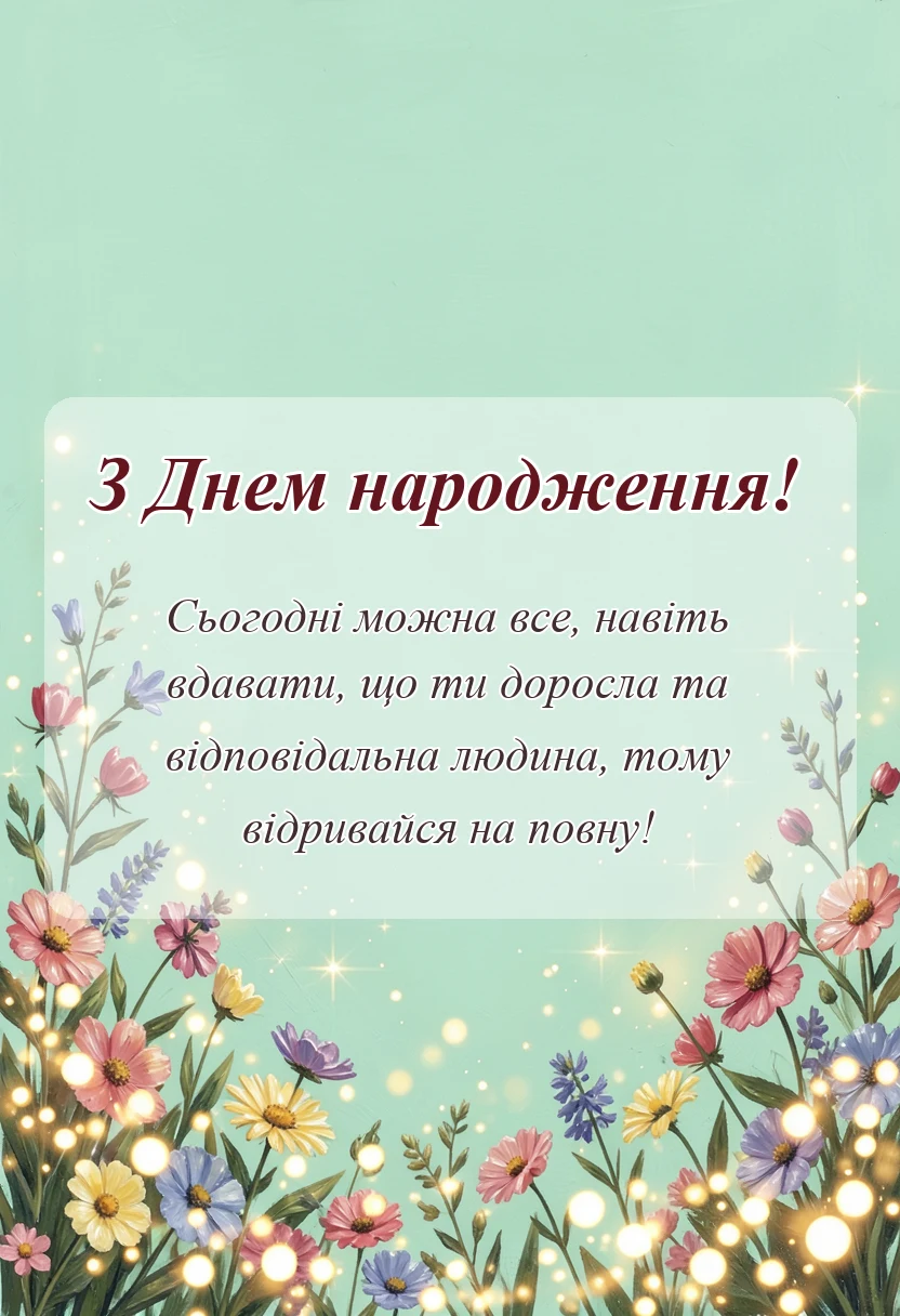 унікальна листівка - дуже смішні привітання на день народження