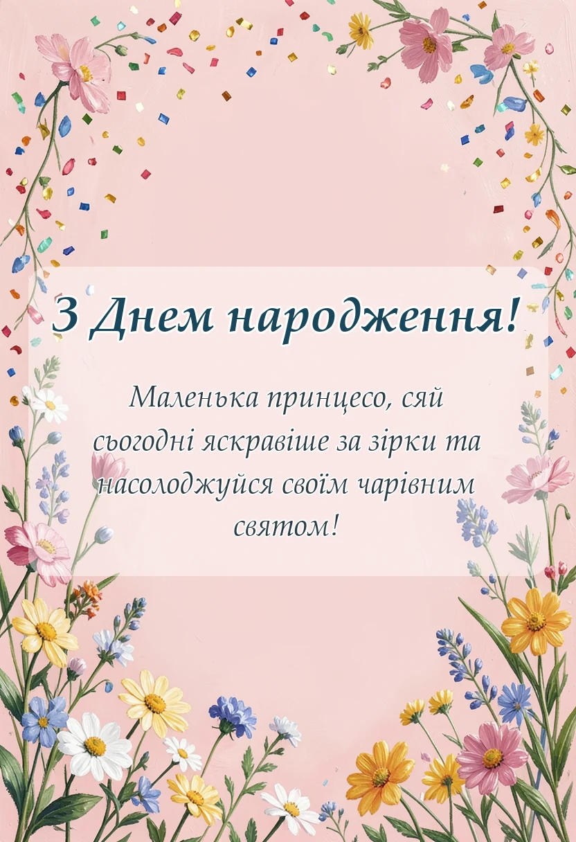 вітальна листівка - картинки з днем народження дівчинці