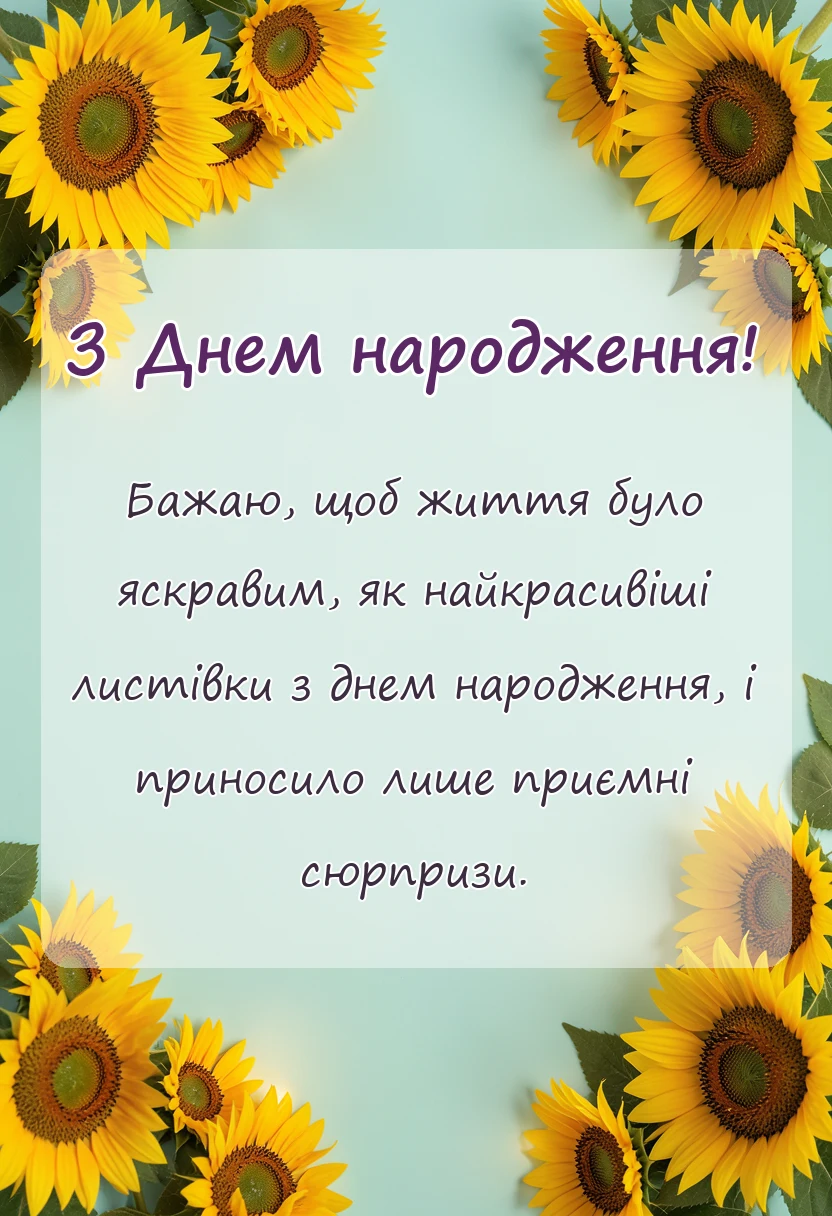красива листівка: привітання з днем народження картинки