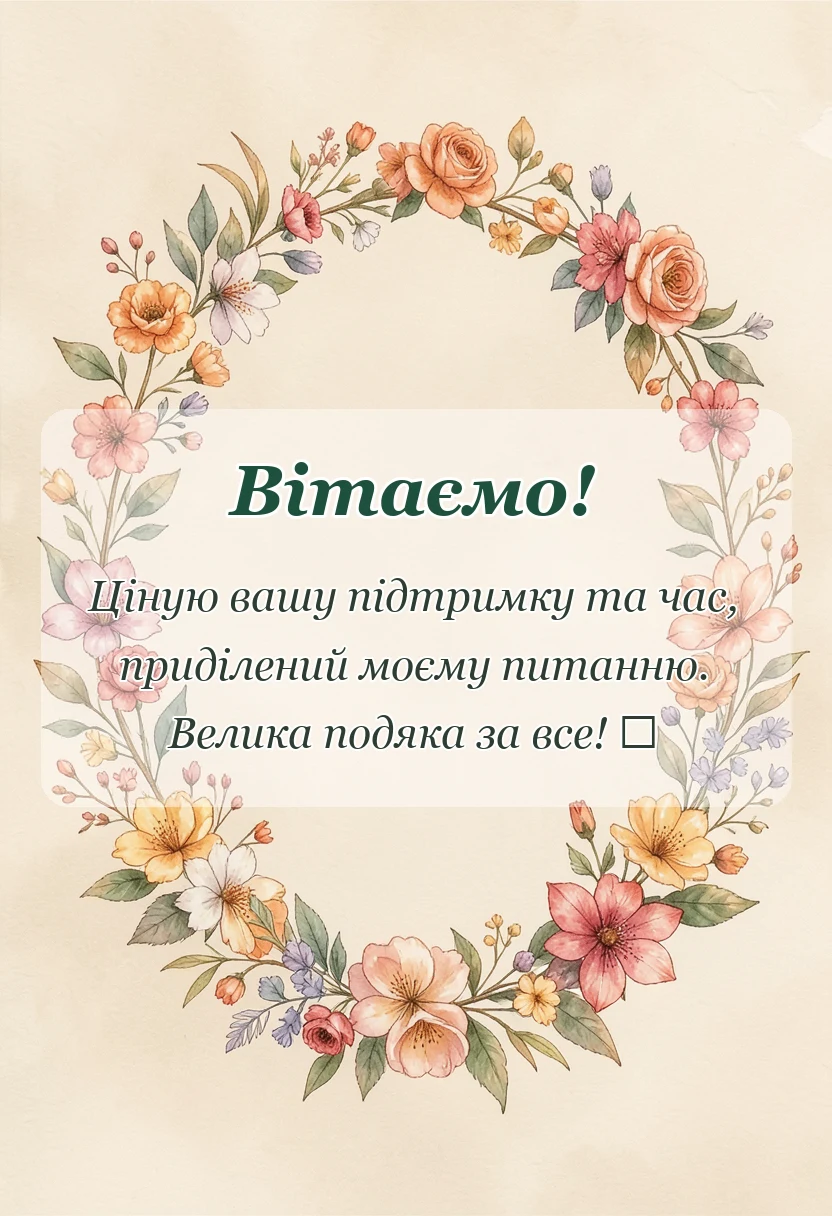листівка з побажанням - смайлик щиро дякую