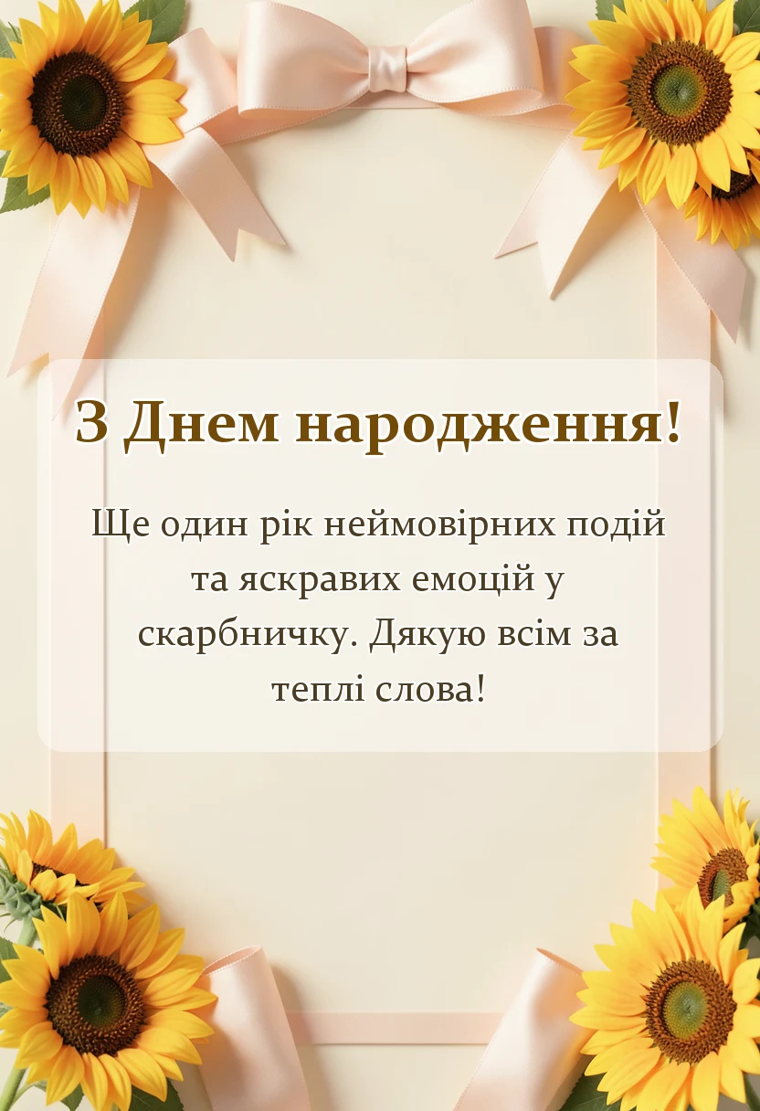 листівка з побажанням - підпис під фото в інстаграм на день народження