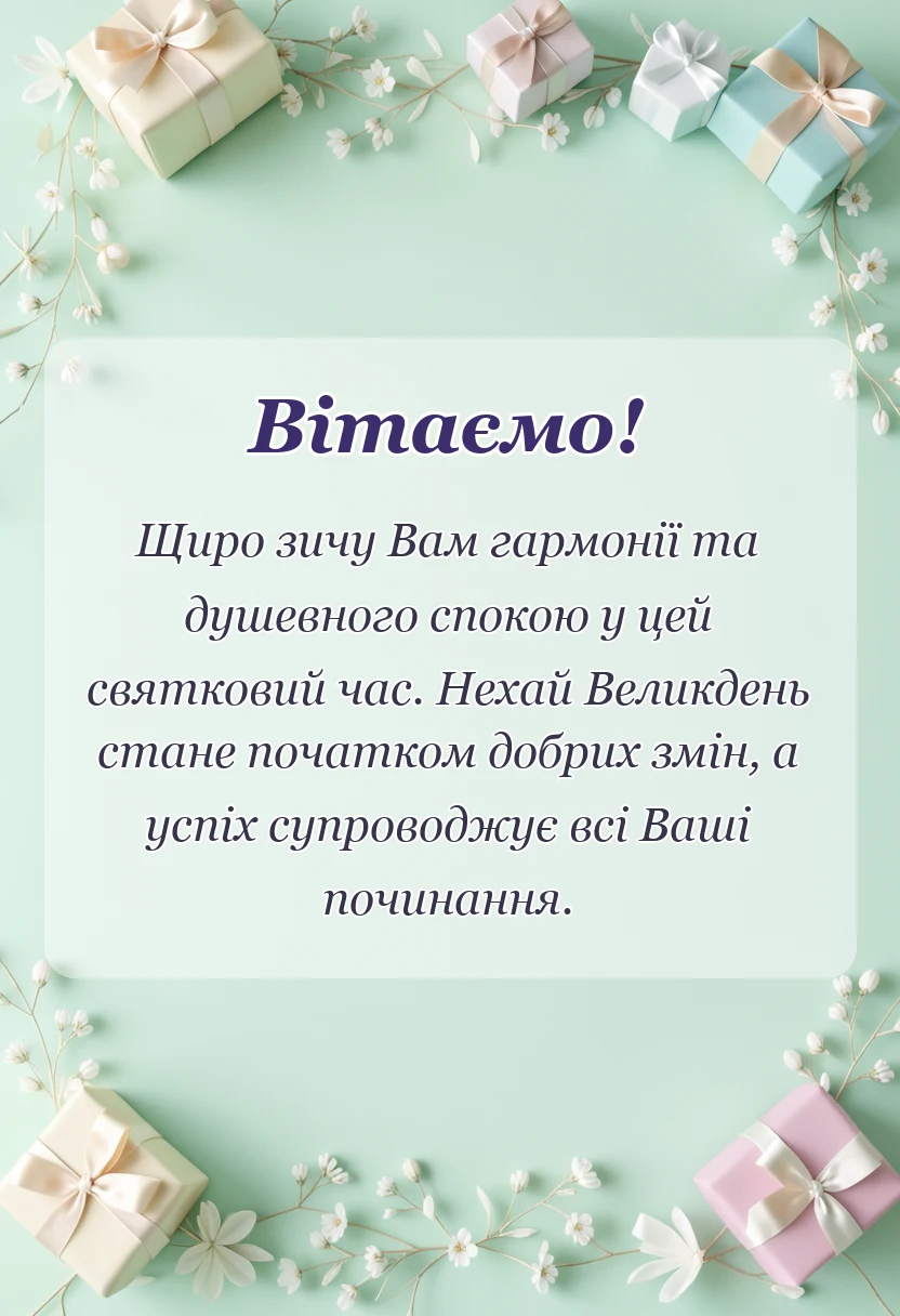 святкова картинка: привітання з великоднем з картинками