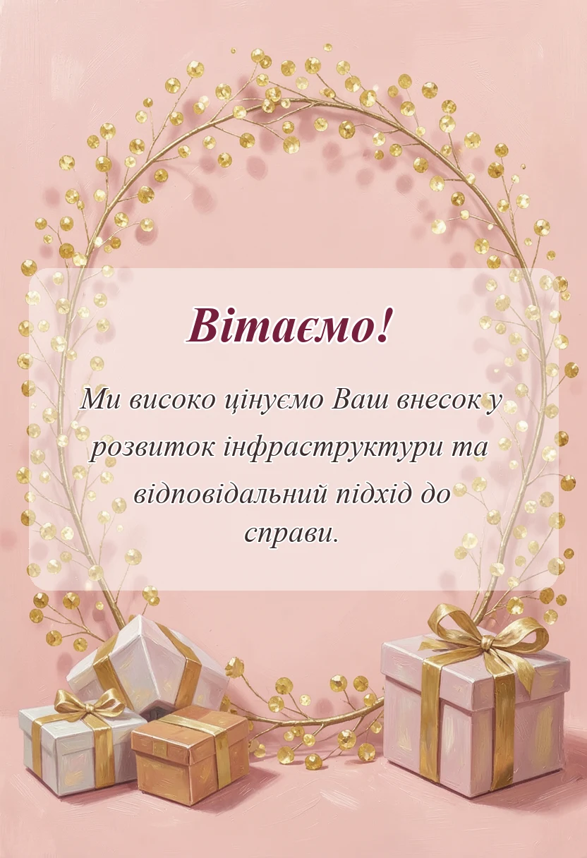 листівка з побажанням - привітання з днем будівельника своїми словами