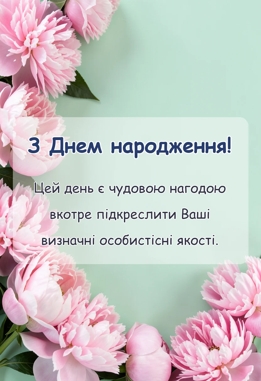 унікальна листівка - привітання з днем народження другу своїми словами