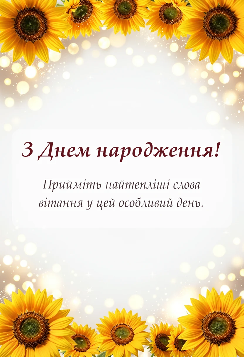 унікальна листівка - привітання з днем народження дівчинці своїми словами