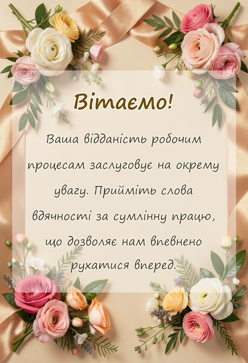 святкова картинка: слова подяки колегам