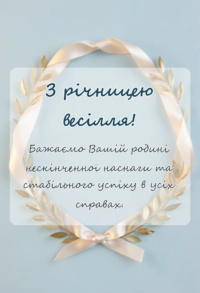 унікальна листівка - красиве привітання з річницею весілля
