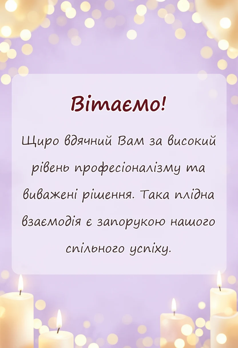 святкова картинка: подяка своїми словами