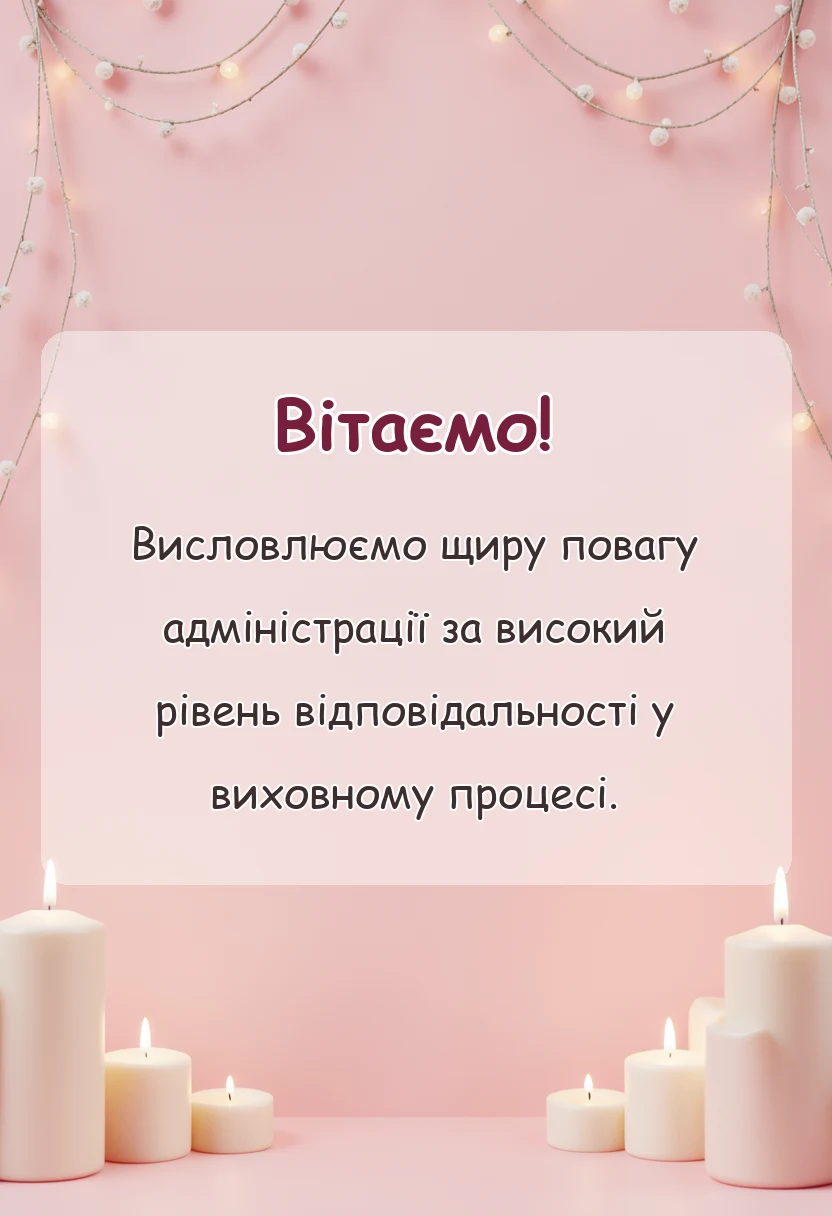 святкова картинка: подяка за дитячий табір своїми словами