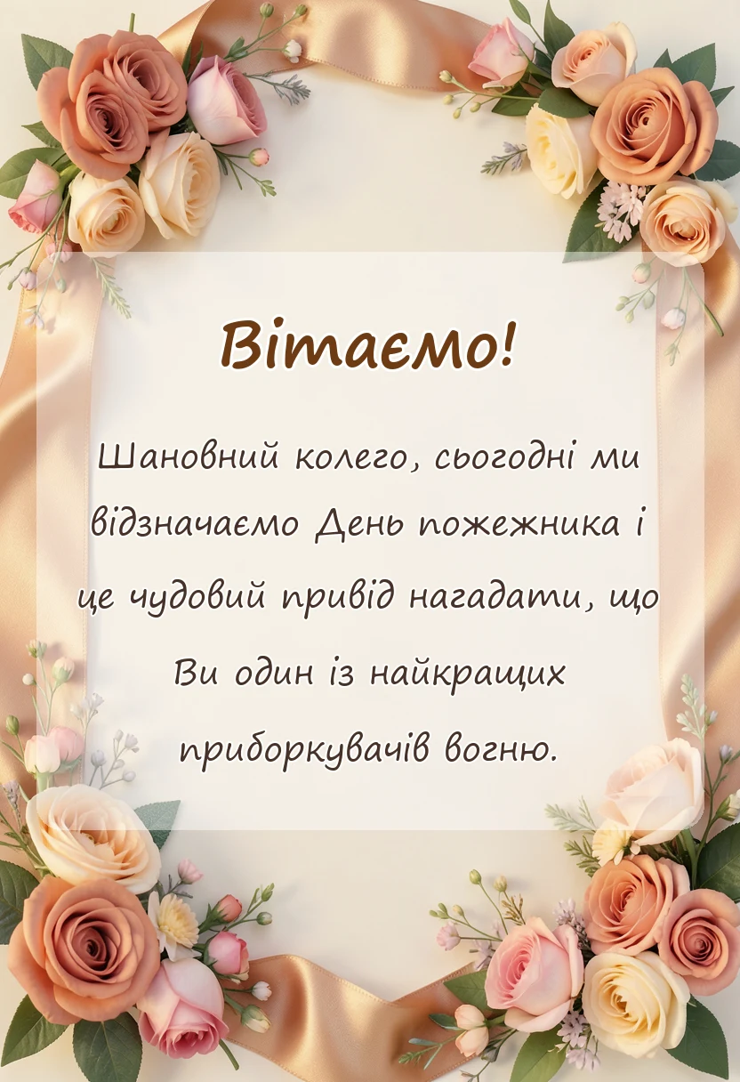 унікальна листівка - прикольні привітання з днем пожежника