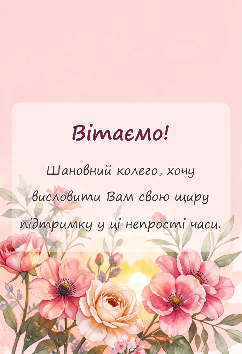листівка з побажанням - сильні слова підтримки
