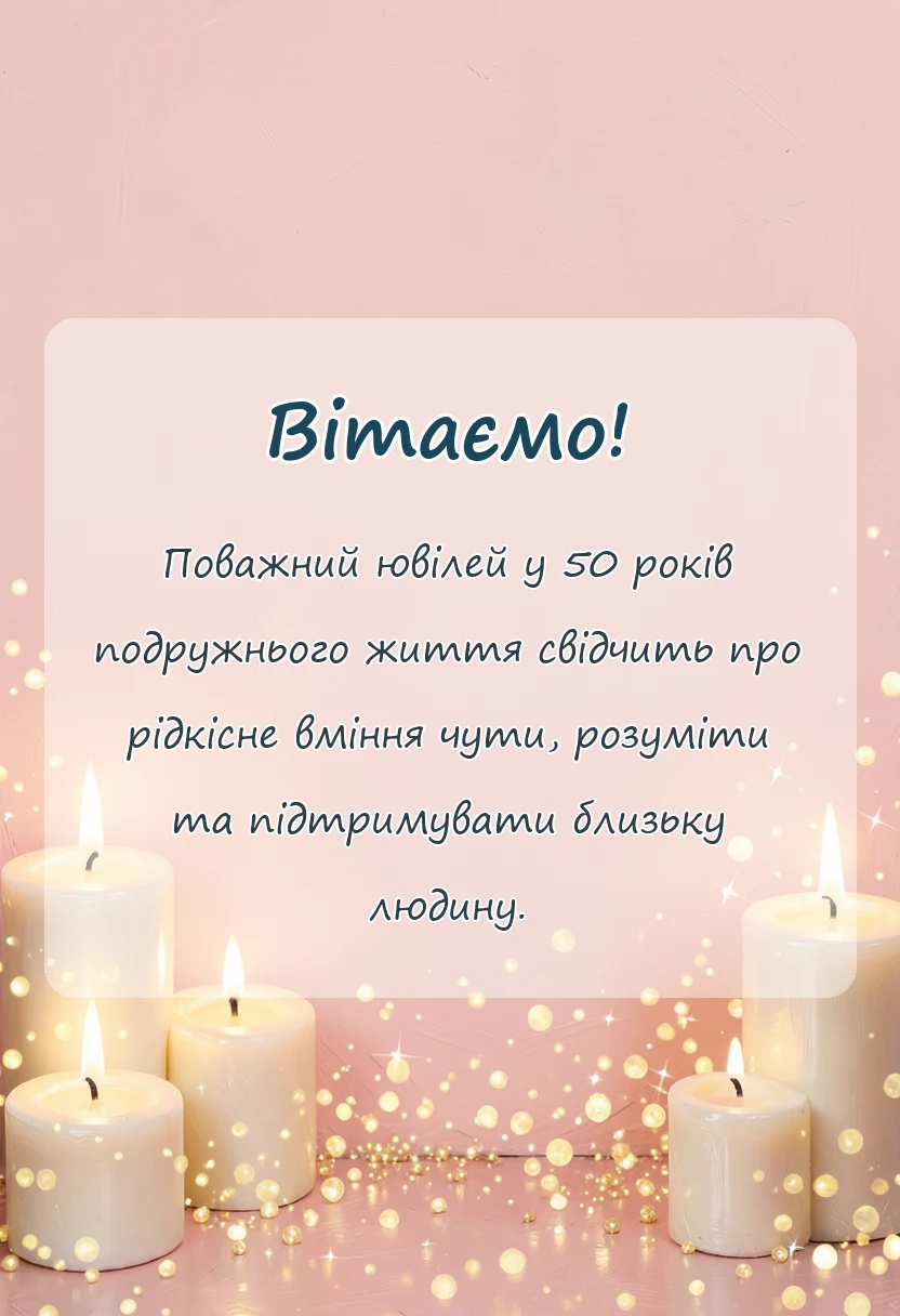 листівка з побажанням - картинки з 50 роками весілля