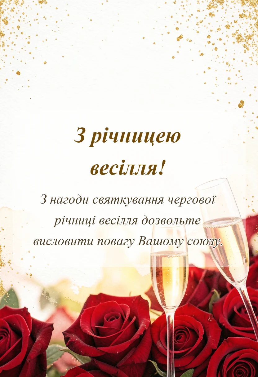 красива листівка: привітання з річницею весілля картинки