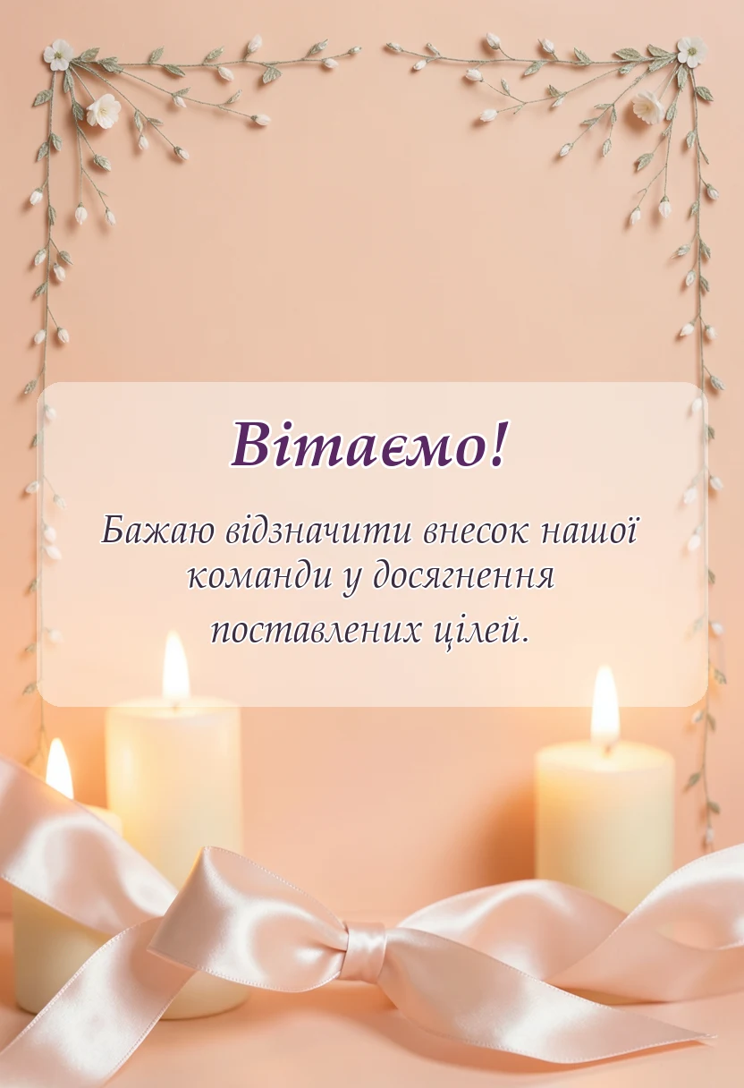 листівка з побажанням - слова подяки колегам