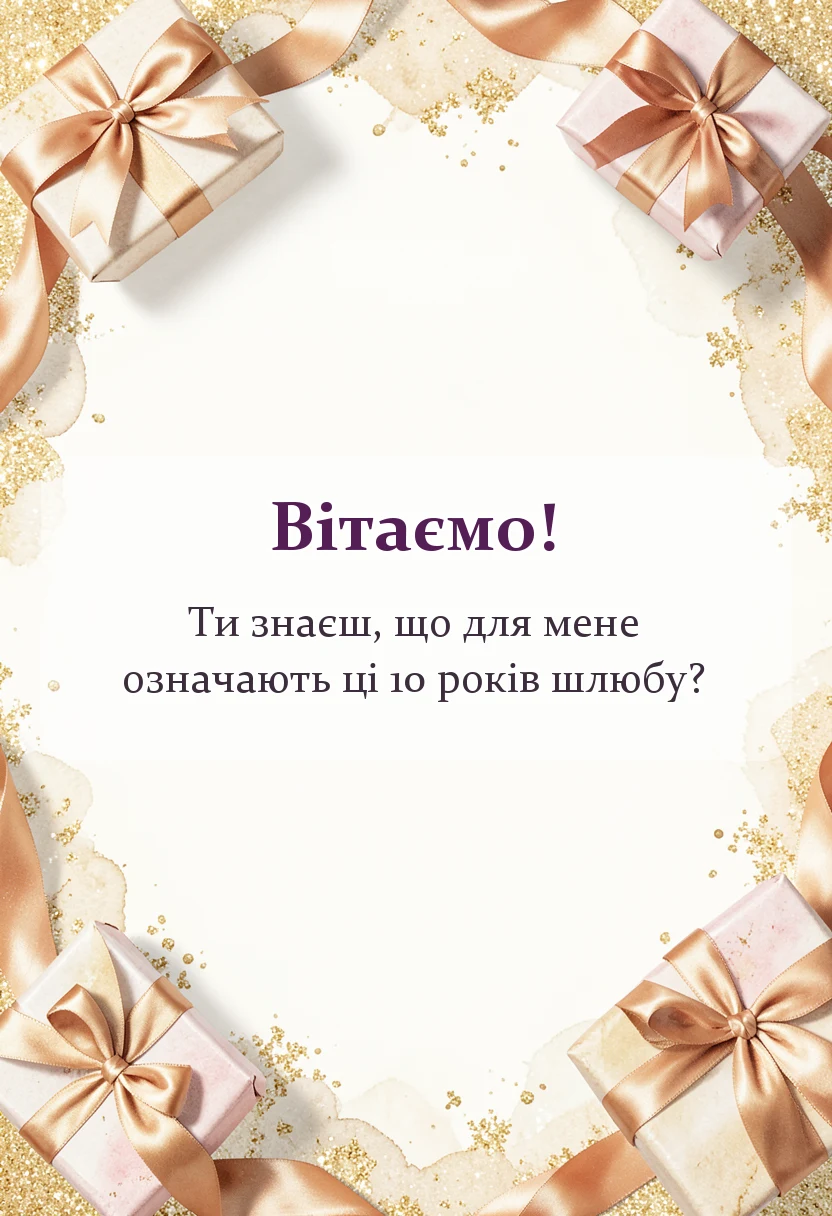 красива листівка: картинки чоловікові з 10 роками весілля