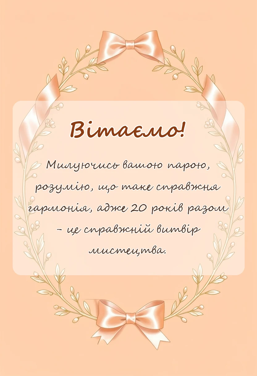 унікальна листівка - порцелянове весілля картинки привітання