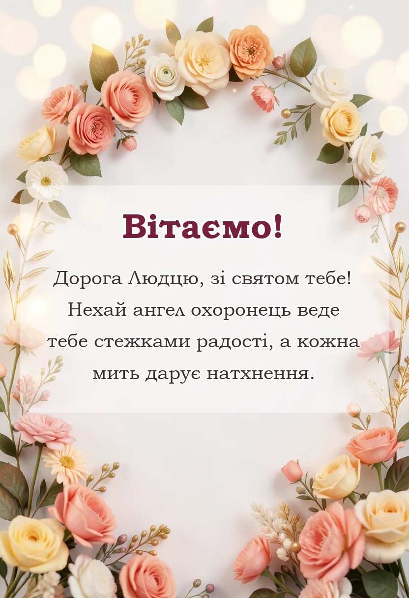 вітальна листівка - картинки з днем ангела людмили