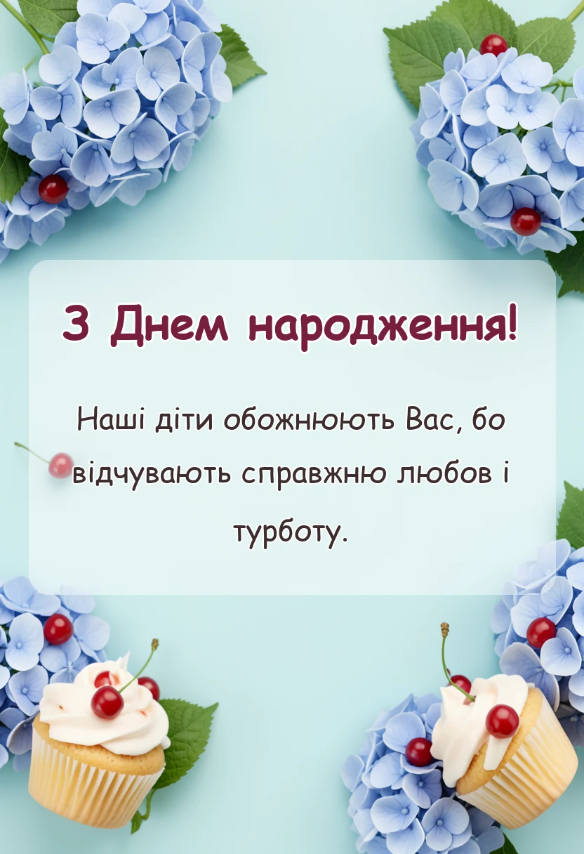 листівка з побажанням - привітання з днем народження вихователю