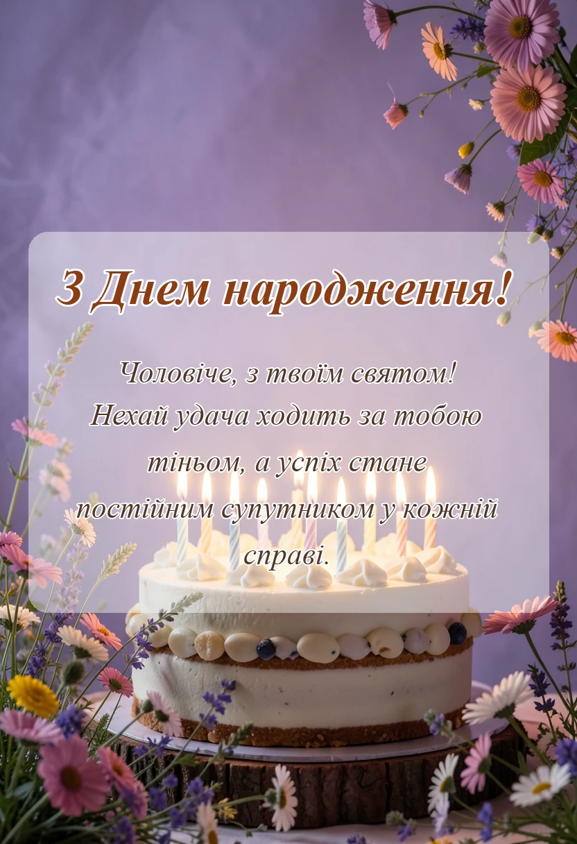 вітальна листівка - привітання з днем народження сергій
