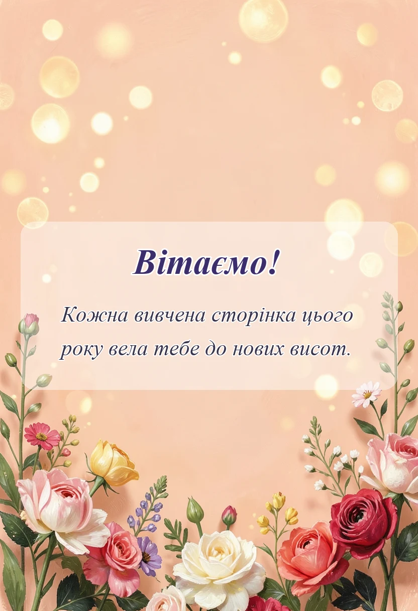 красива листівка: привітання з останнім дзвоником