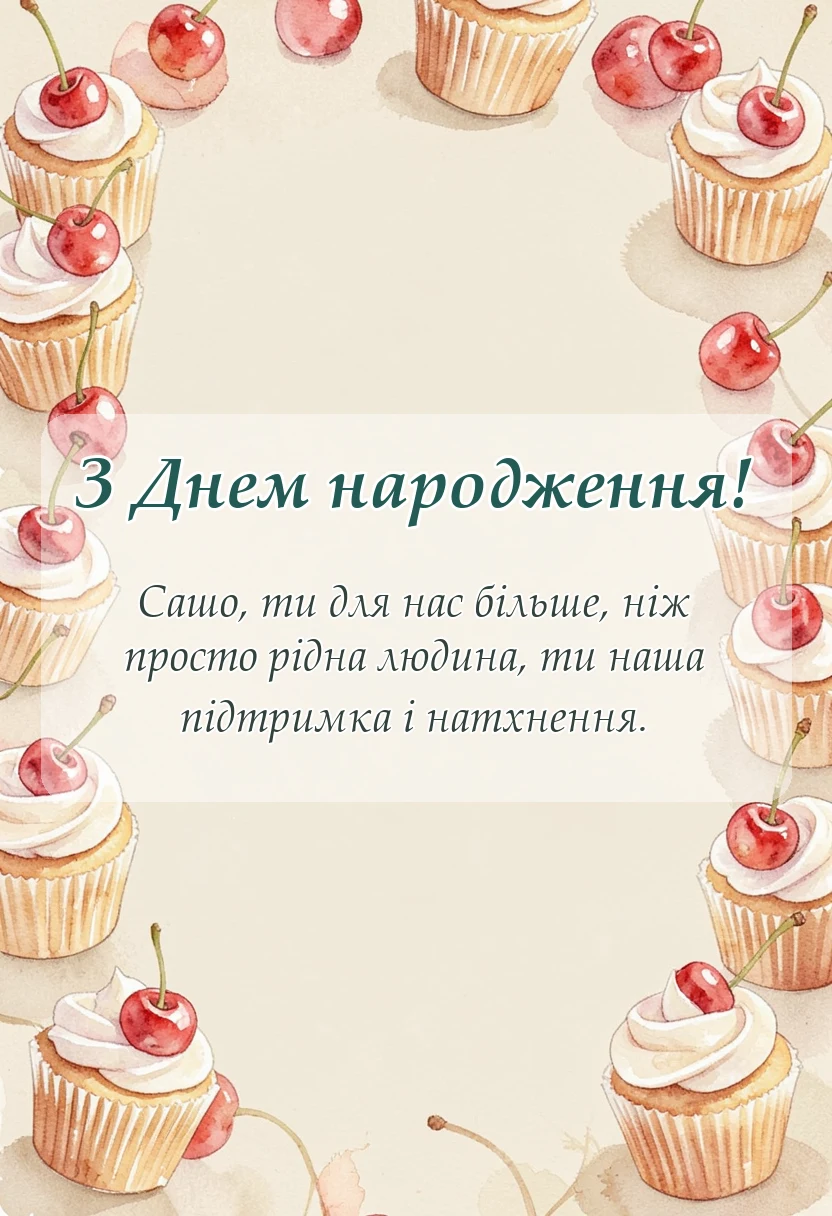 унікальна листівка - картинки з днем народження саші українською