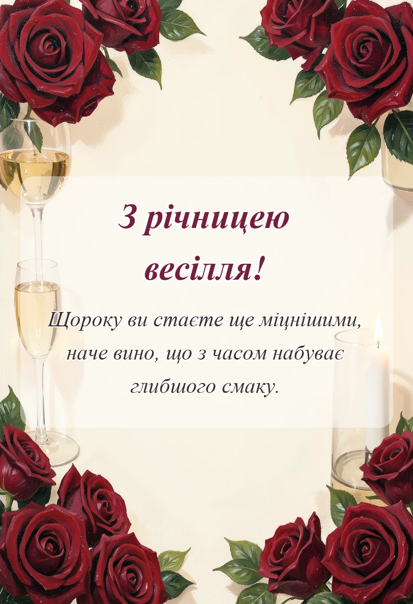 унікальна листівка - привітання з річницею весілля картинки