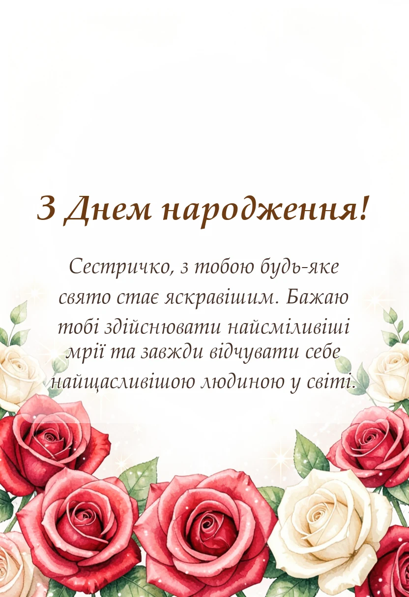 унікальна листівка - що побажати на день народження коротко