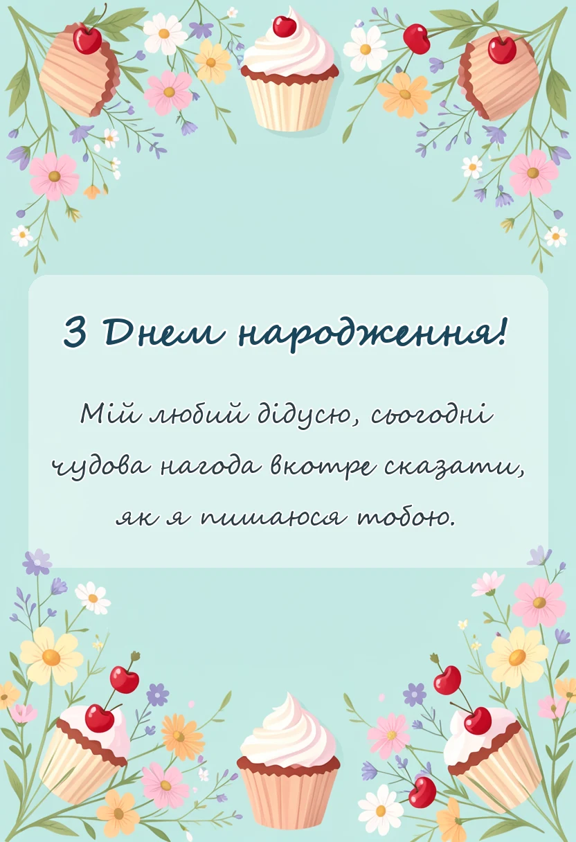 унікальна листівка - картинки з днем народження дідусю