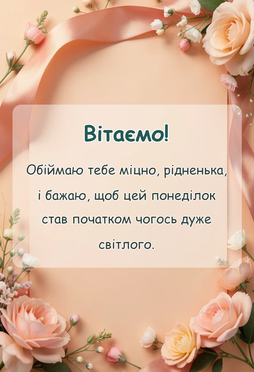 вітальна листівка - картинки гарного понеділка