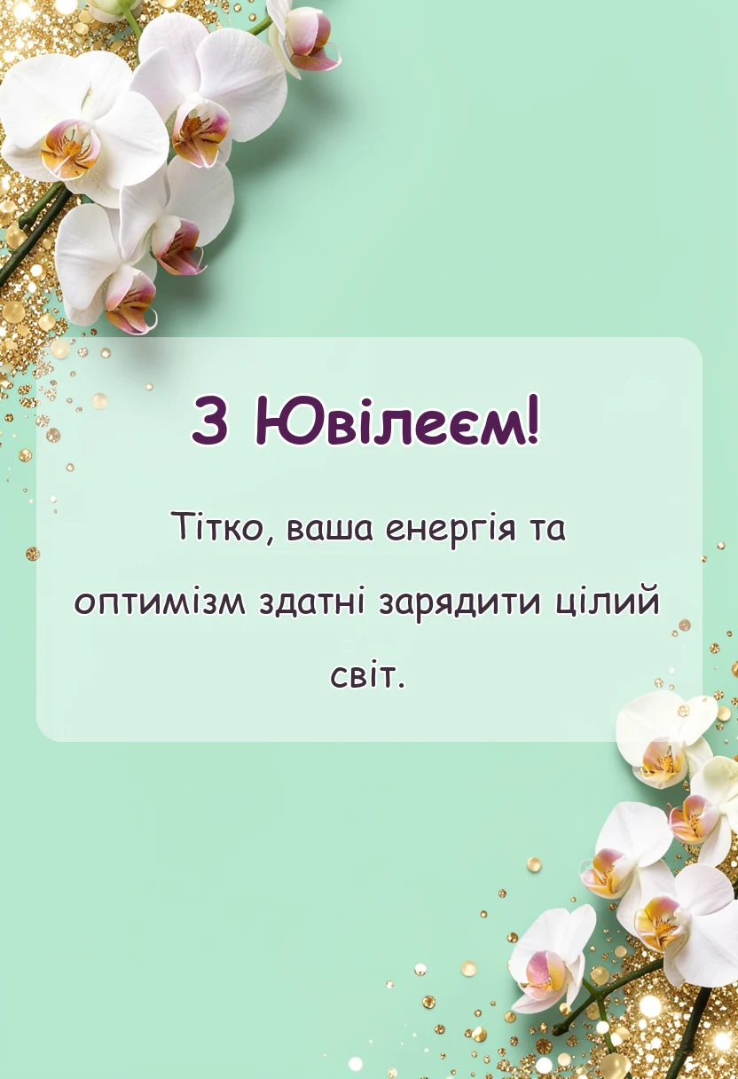 красива листівка: оригінальні привітання з ювілеєм