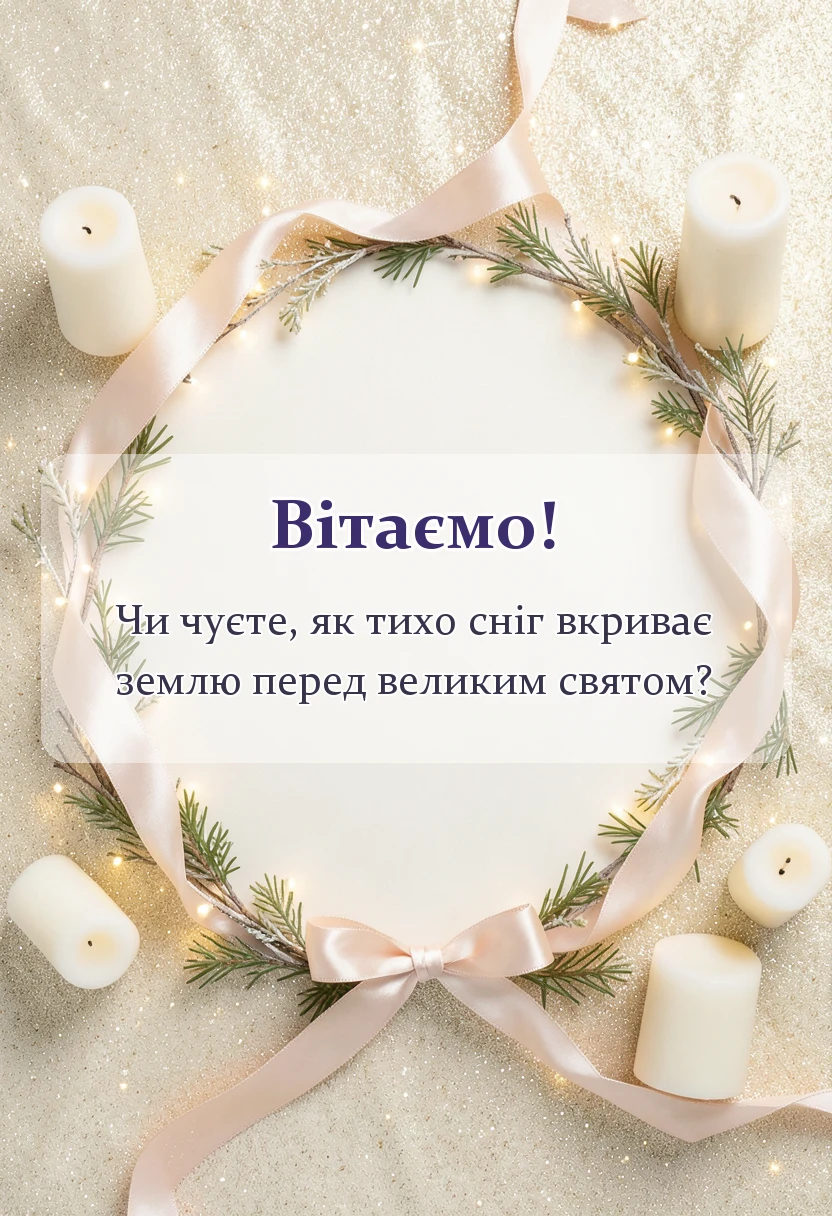 красива листівка: картинки зі святим вечором та різдвом христовим