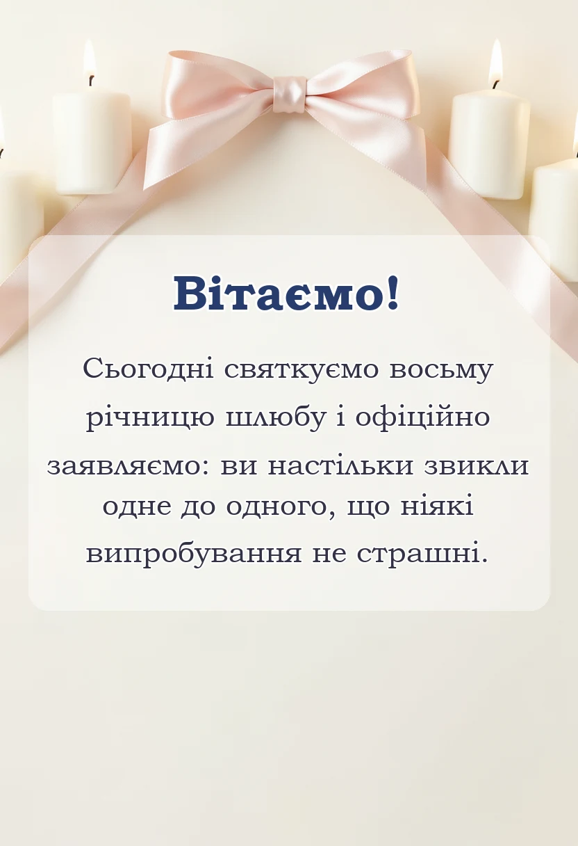 унікальна листівка - жерстяне весілля привітання