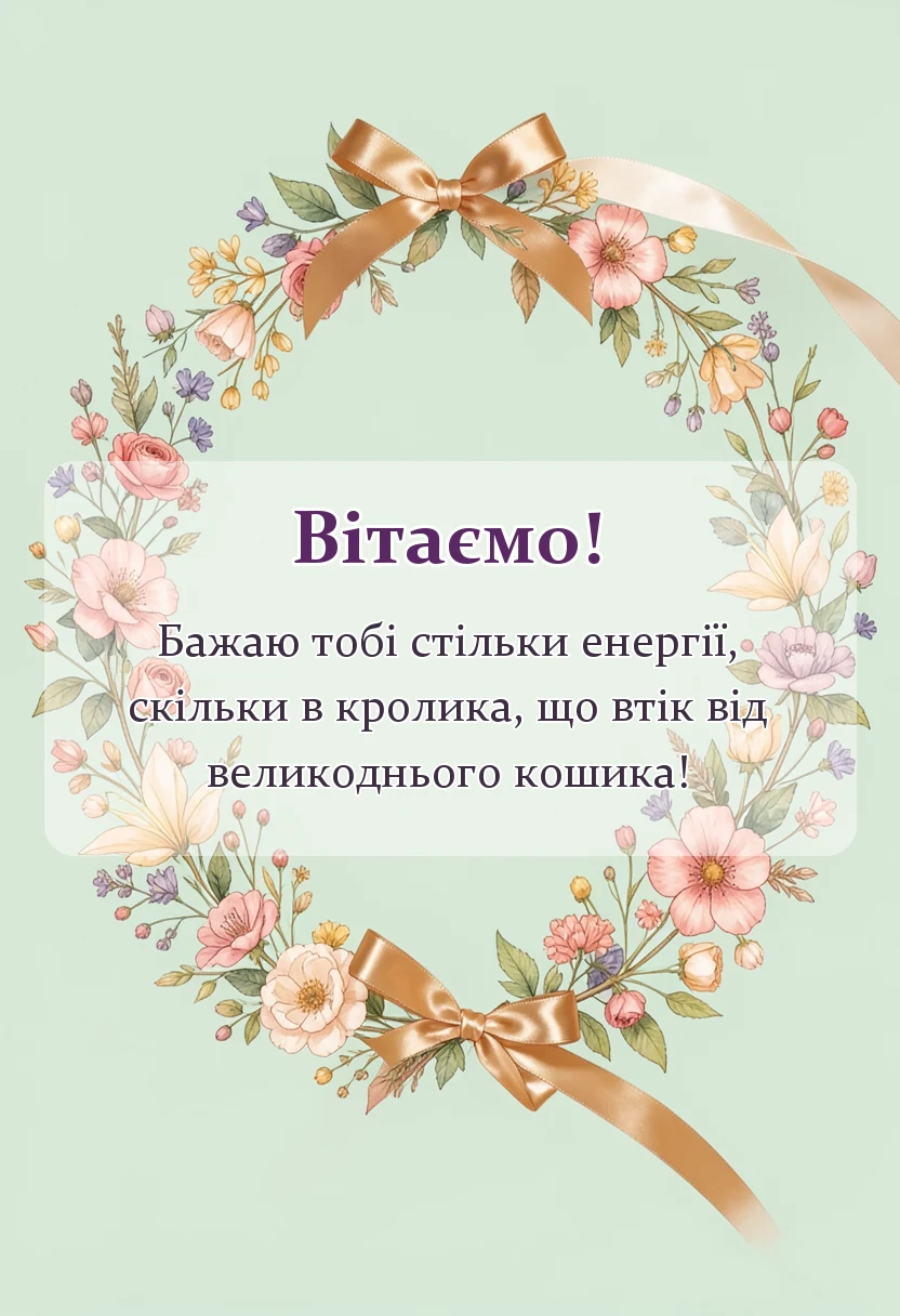 вітальна листівка - привітання з великоднем з картинками