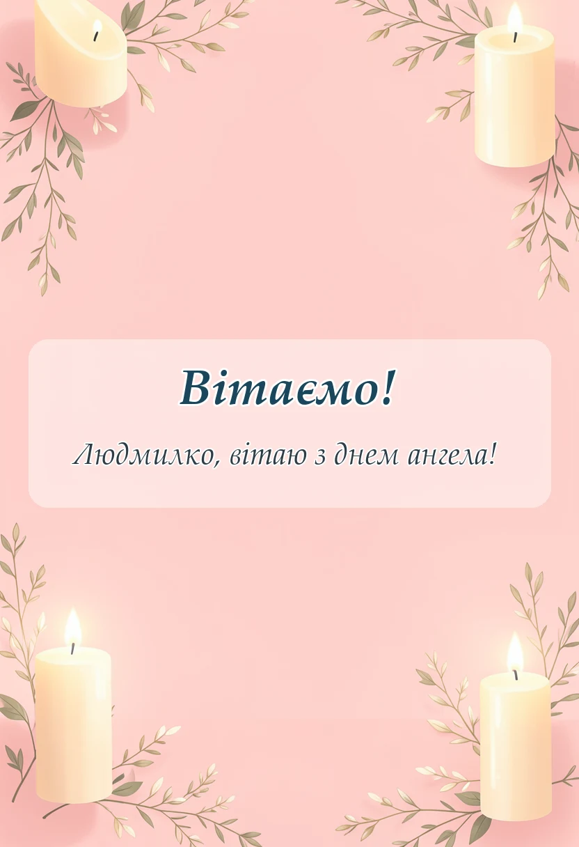 унікальна листівка - картинки з днем ангела людмили
