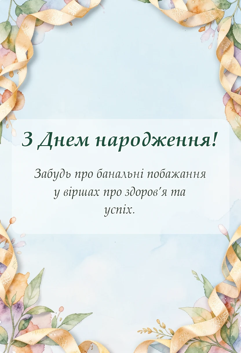 вітальна листівка - привітання з днем народження малюнки