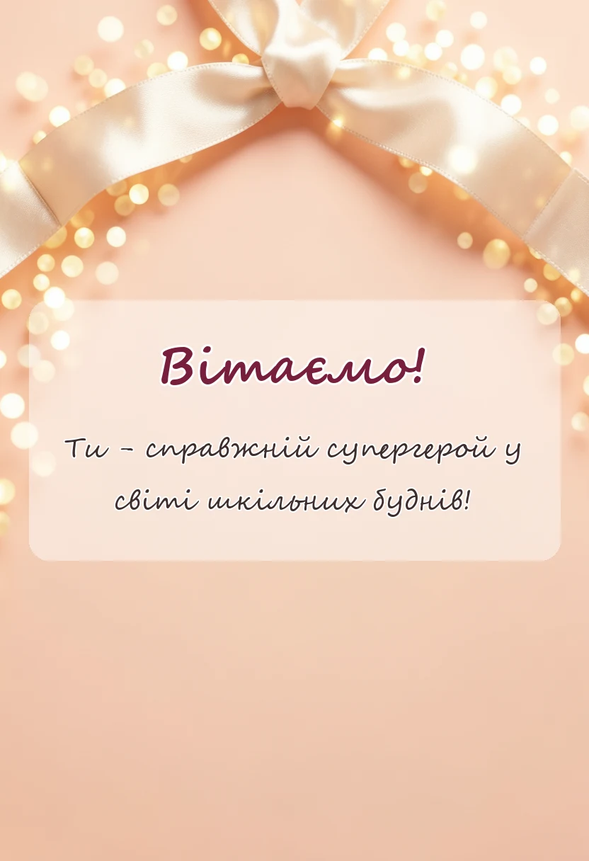 святкова картинка: привітання вчительці з днем вчителя