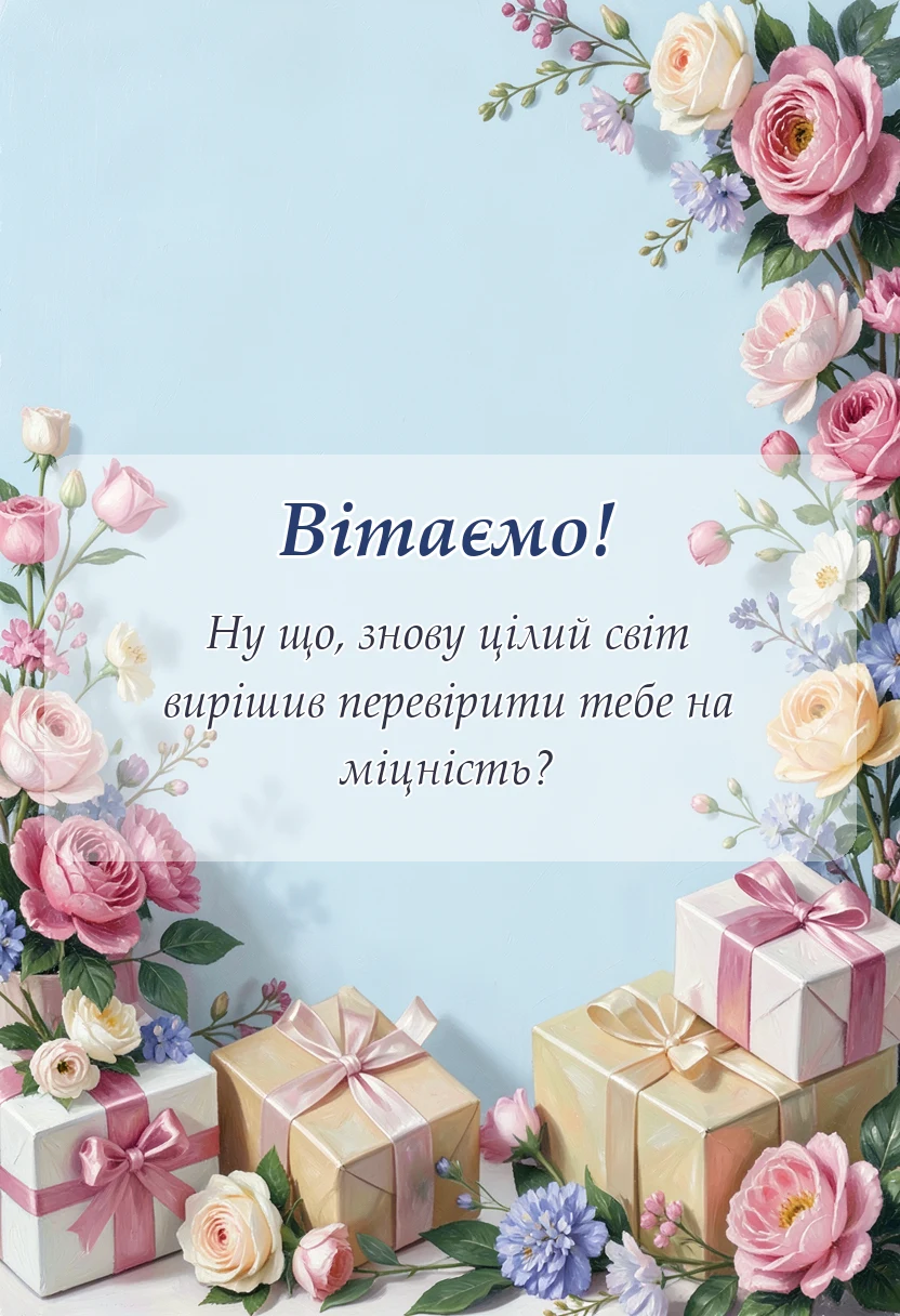 вітальна листівка - сильні слова підтримки