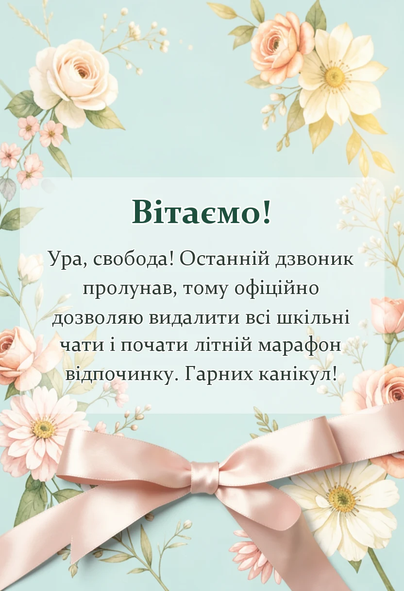 листівка з побажанням - картинки з останнім дзвоником