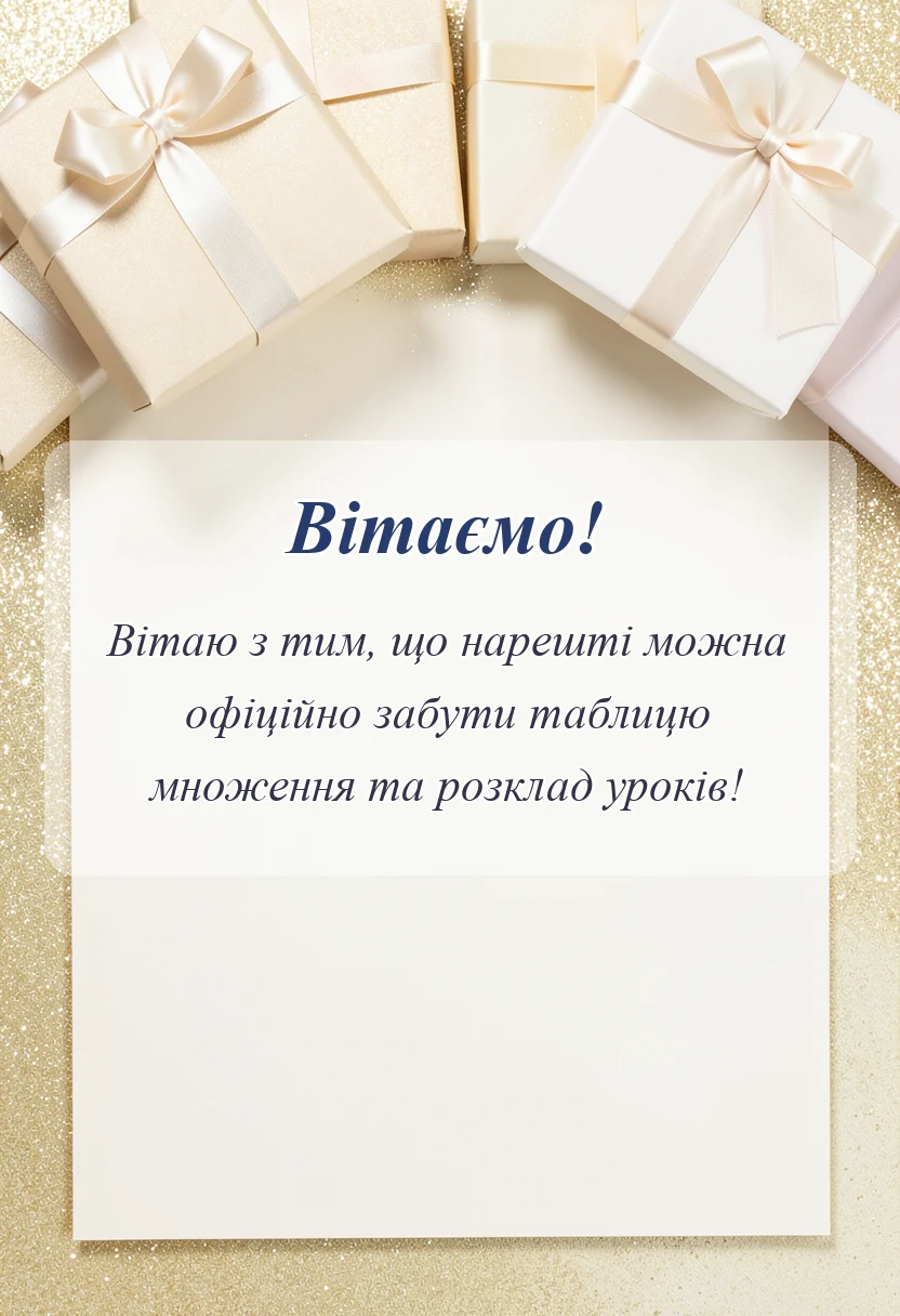 вітальна листівка - привітання з останнім дзвоником прикольні своїми словами