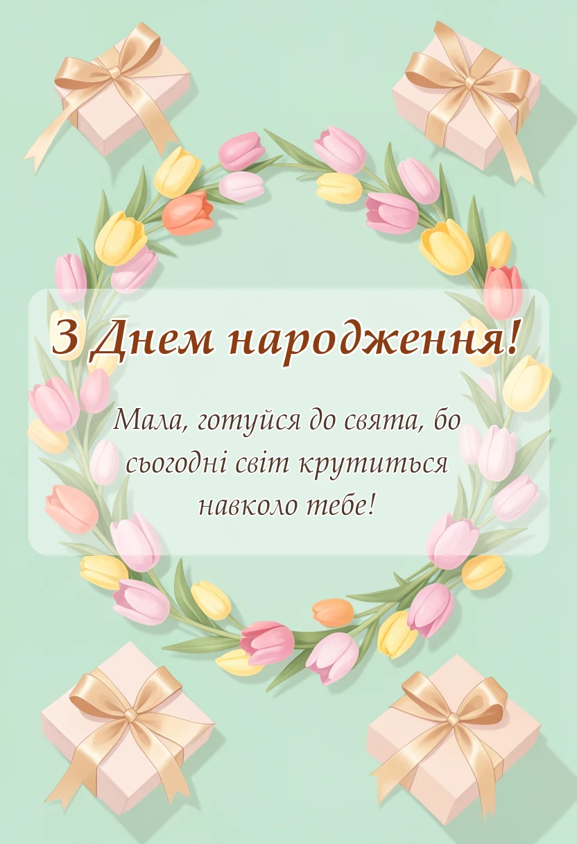 унікальна листівка - картинки з днем народження дівчинці