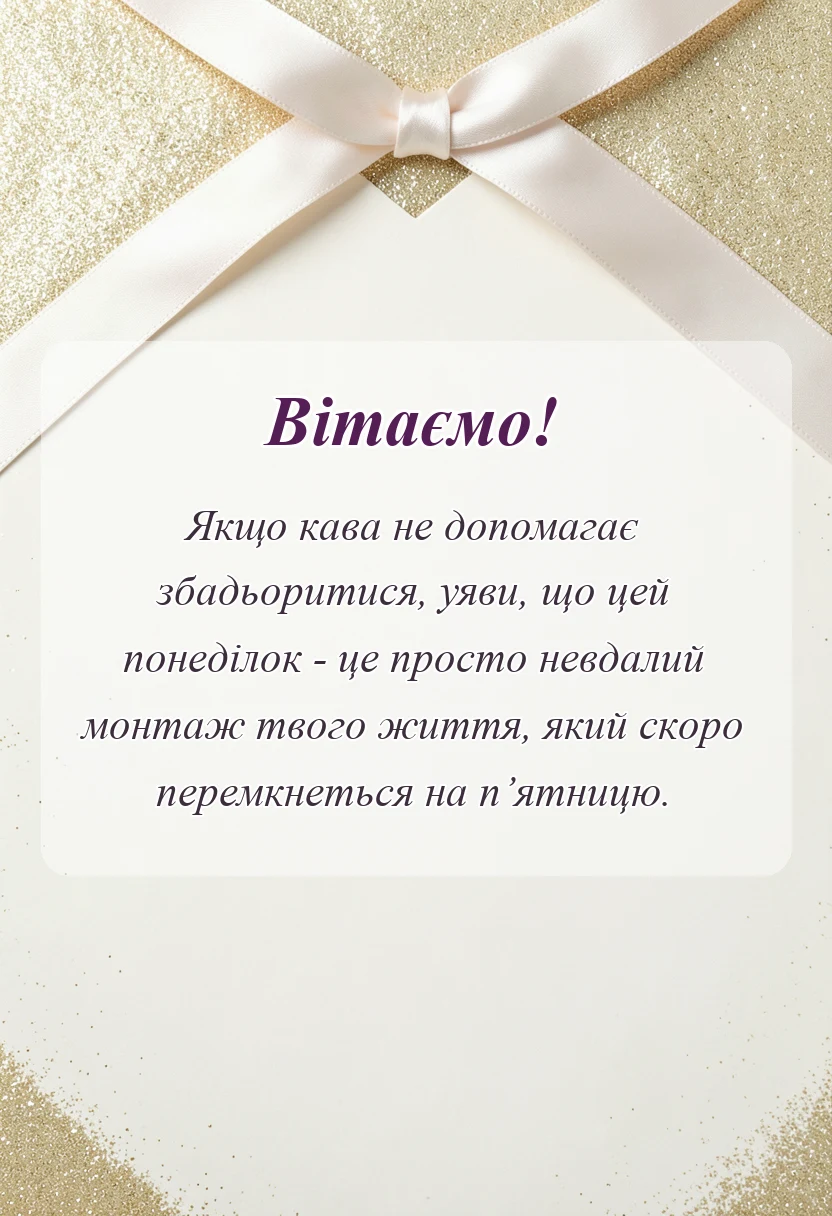 унікальна листівка - картинки гарного понеділка