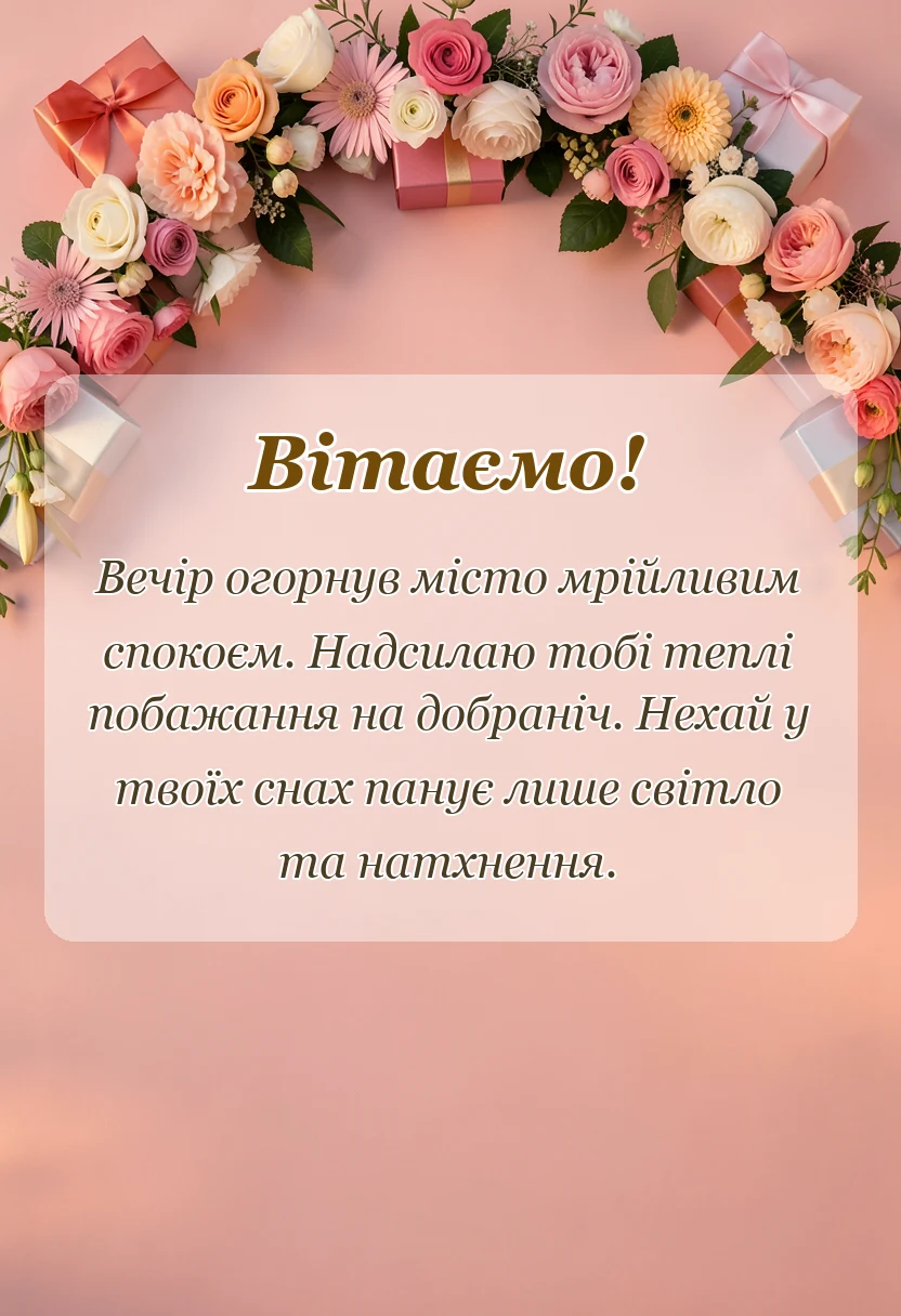 унікальна листівка - картинки на добраніч
