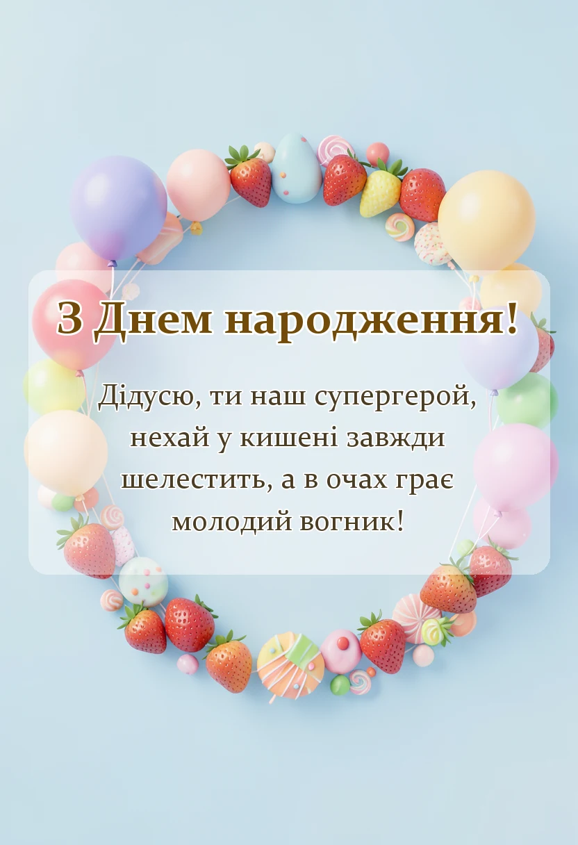 унікальна листівка - прикольні вітання з днем народження дідуся топ ідей