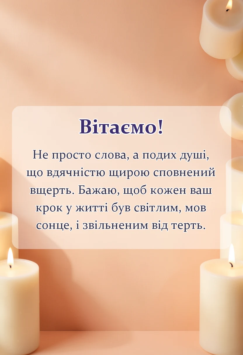 вітальна листівка - подяка своїми словами