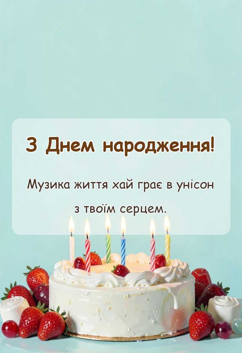 унікальна листівка - сучасні привітання з днем народження